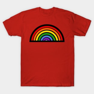 Rainbow With Black Trim T-Shirt